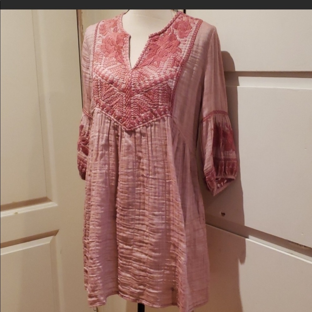Johnny Was Embroidered Tunic Dress Size Small NWT